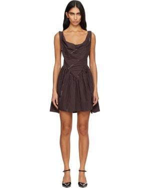 Vivienne Westwood Burgundy Sunday Minidress - Black