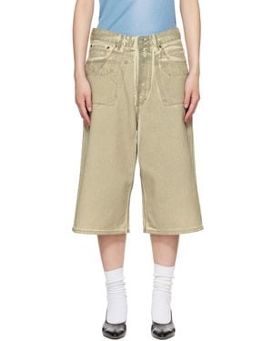 Acne Studios Overdyed Denim Shorts - Natural