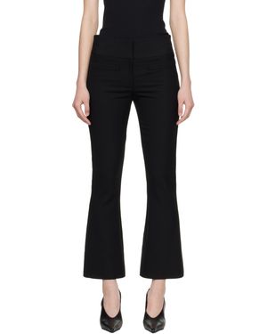 Courreges Heritage Cropped Bootcut Trousers - Black