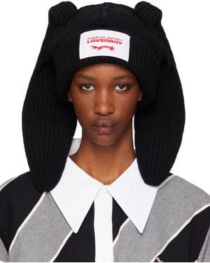 Charles Jeffrey ブラック Chunky Rabbit ビーニー
