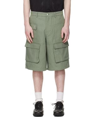 HELIOT EMIL Cellulae Cargo Shorts - Green