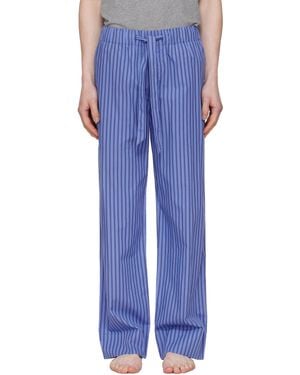 Tekla Poplin Pyjama Trousers - Blue