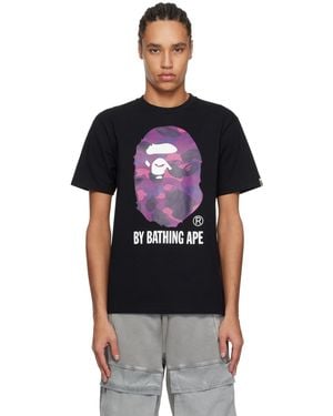 A Bathing Ape Color Camo 'By Bathing Ape' T-Shirt - Black