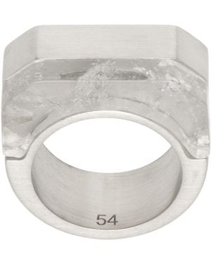 Rick Owens Double Crystal Hollywood Ring - Metallic