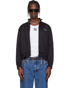 Vetements Cut-Up Athletic Zip-Up Track Jacket - Black
