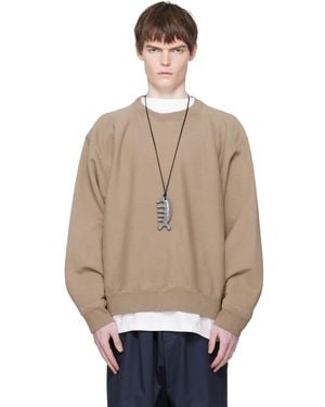 Hed Mayner Embroidered-Logo Sweatshirt - Natural