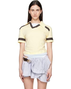 ALL-IN T-Shirt Étagé Jaune - Blanc