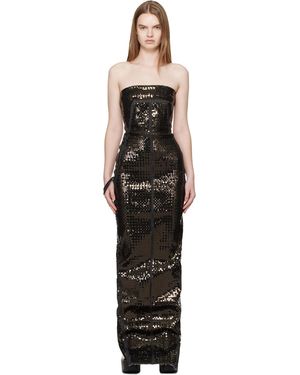 Rick Owens Temple Bustier Maxi Dress - Black