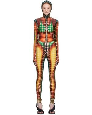 Jean Paul Gaultier Brown Dots Jumpsuit - Black