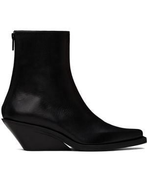 Ann Demeulemeester Rumi Cowboy Ankle Boots - Black