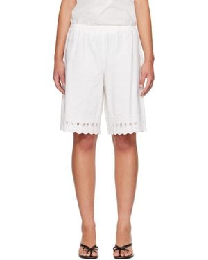 Sandy Liang Pepita Shorts - White