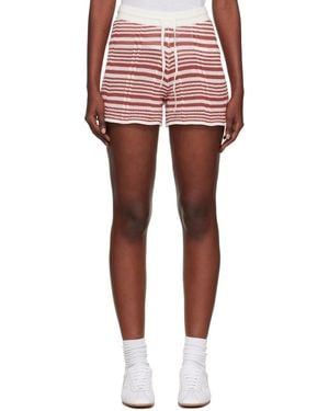 Holzweiler Kelp Striped Shorts - Red