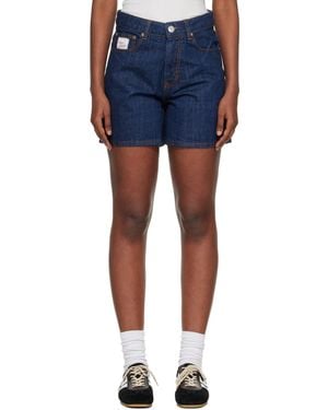 Ami Paris Heritage Cotton Denim Shorts - Blue