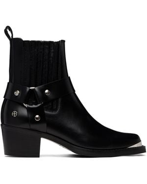 Anine Bing Mid Biker Boots - Black