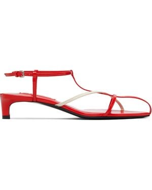 Jil Sander Cage Low Heeled Sandals - Black