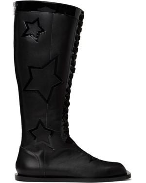 [ANDREJ GRONAU] スターカット レザー ブーツ ヒル ブラック 232112F114006_1.jpg