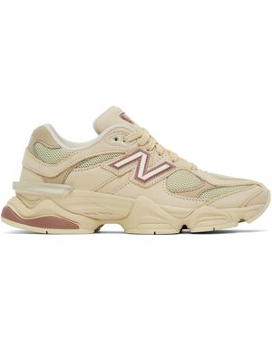 New Balance オフホワイト＆ベージュ 9060 スニーカー - ブラック