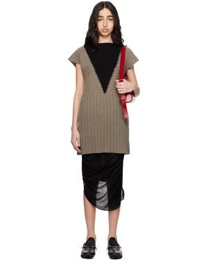 Kiko Kostadinov Dakota Vest Minidress - Black