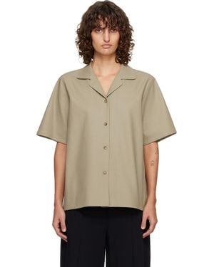 LE17SEPTEMBRE Twill Short Sleeve Shirt - Black