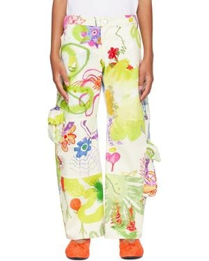 Collina Strada キッズ｜マルチカラー Garden デニム カーゴパンツ - イエロー