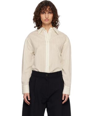 Studio Nicholson Off- Classic Oversized Sheer Shirt - Black