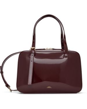 A.P.C. Burgundy Virginie Box Bag - Purple