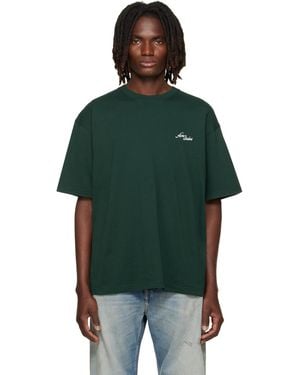 Acne Studios Embroidered-Logo T-Shirt - Green