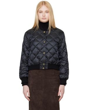 Max Mara The Cube Quilted Reversible Down Bomber Jacket - Black