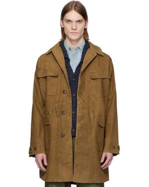 RRL Manteau Brun En Lin - Marron