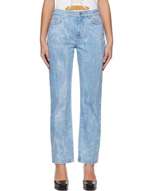 Stella McCartney Blue Crinkle Wash Jeans