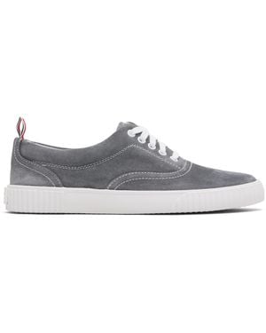 Thom Browne Calf Suede Heritage Sneakers - Black