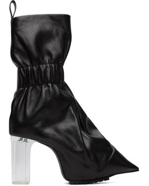 Rick Owens Tower Cuffed Taquito Pull On Boots - Black