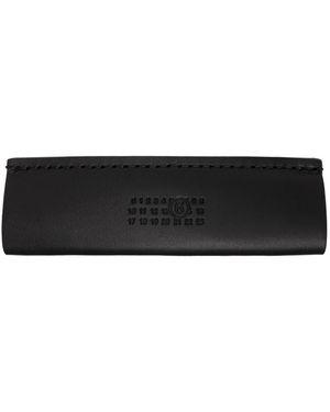MM6 by Maison Martin Margiela Metal And Leather Barrette - Black