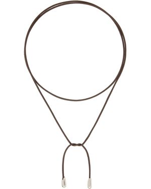 Sophie Buhai Collier De Style Lacet En Cuir Synthétique - Marron
