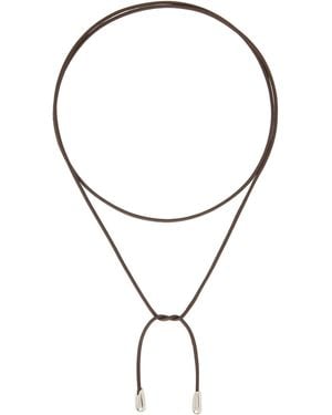 Sophie Buhai Shoelace フェイクレザー ネックレス - ブラウン