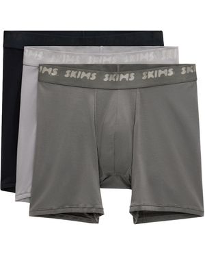 Skims Ensemble de trois boxers e - stretch - Gris