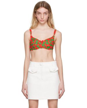 Moschino Red Cherry Bra - Black