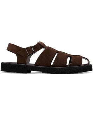 Paul Smith Suede Sandoval Fisherman Sandals - Black