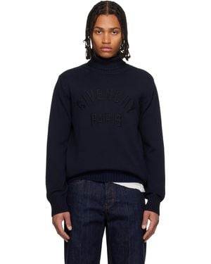 Givenchy Cotton Turtleneck Sweater - Blue