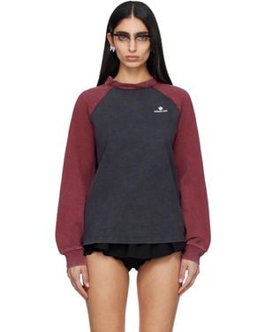 ShuShu/Tong Burgundy Crewneck Long-Sleeve T-Shirt - Purple