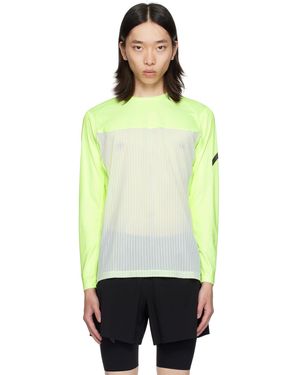 Soar Running T-shirt à manches longues respirant jaune et blanc à fpruv 50 - Noir