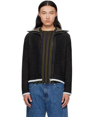 Eckhaus Latta Huddle Zip Sweater - Black