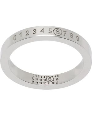 MM6 by Maison Margiela Numeric Minimal Signature Ring - White
