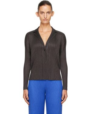 Pleats Please Issey Miyake Pleats Jacket Blazer - Black