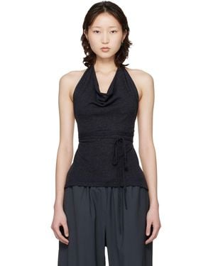 Cordera Merino Wool Tie Top - Black