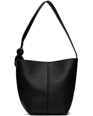 JW Anderson Petit sac seau noir à logo et à maillon gourmette
