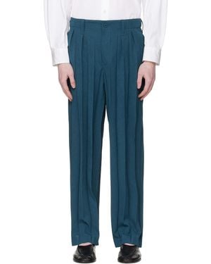 Homme Plissé Issey Miyake Edge Ensemble Trousers - Blue