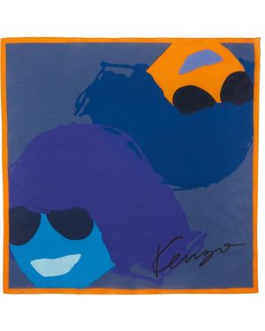 KENZO ブルー Tribute スカーフ
