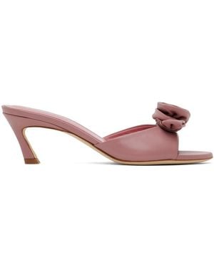 Blumarine Pink Juliet Heeled Sandals - Black