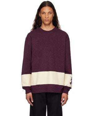 Burberry パープル Ekd ライン 長袖Tシャツ